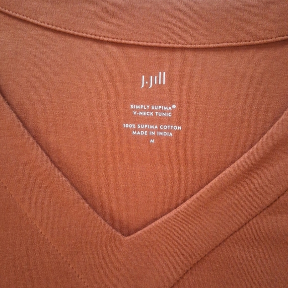 J Jill Women Tee Shirts Tops Long Sleeve Tunic Lot of 2 Brown & Blue Size M - Picture 4 of 10